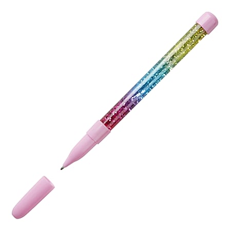 Office Depot Brand Fun With Writing Ballpoint Pen Medium Point 1.0 mm  Rainbow Glitter Assorted Colors - Office Depot