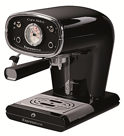 Espressione Cafe Retro Espresso Machine, Black