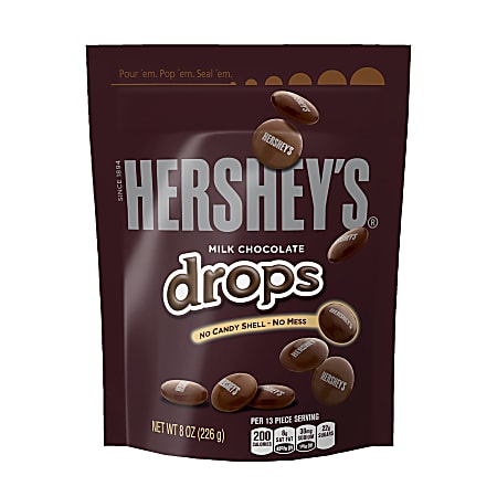 Hershey’s® Milk Chocolate Drops, 8 Oz, Pack Of 3 Bags