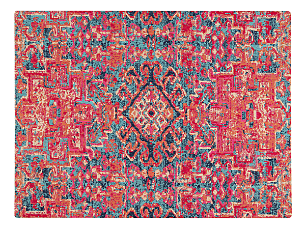 Anji Mountain Merida Rug’d Chair Mat, 1/2"H x 40”W x 54”D, Multicolor