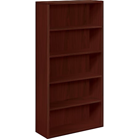 HON® 10500 71&quot;H 5-Shelf Bookcase, Mahogany