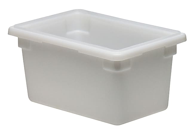 Cambro Poly Food Storage Boxes, 9"H x 12"W x 18"D, White, Case Of 6 Boxes