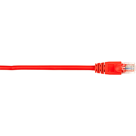 Black Box Connect Cat.5e UTP Patch Network Cable - 3 ft Category 5e Network Cable for Network Device - First End: 1 x RJ-45 Male Network - Second End: 1 x RJ-45 Male Network - 1 Gbit/s - Patch Cable - Gold Plated Contact - CM - 26 AWG - Red
