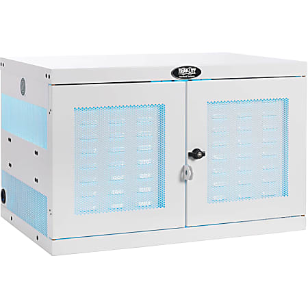 Eaton Tripp Lite Series Safe-IT Multi-Device UV Charging Station, Hospital-Grade, 16 USB Ports, iPad and Android Tablets, Antimicrobial, White - 1 x Shelf(ves) - 18.8" Height x 30.3" Width x 21.6" Depth - Wall Mountable, Desktop, Floor - Steel - White