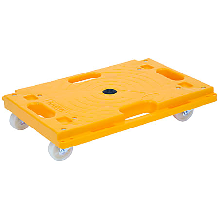 Mount-It! Small Platform Mover Dolly, 3-1/4”H x 16-1/4”W x 11”D, Yellow