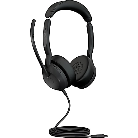 Jabra Evolve2 50 Headset - Stereo - USB Type C - Wired/Wireless - Bluetooth - 98.4 ft - 20 Hz to 20 kHz - 25089999899