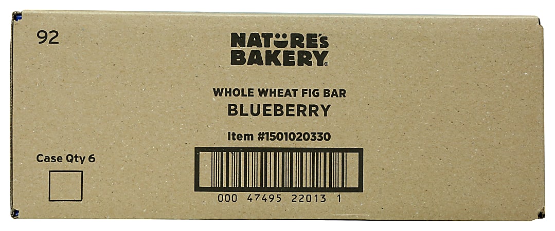 Nature's Bakery Fig Bars, Whole Wheat Blueberry, 2 Oz, Total Qty 36