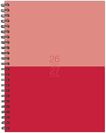 Willow Creek Press Softcover Weekly/Monthly Academic Planner, 8-1/2" x 6-1/2", Pink Duotone, July 2026 - June 2027, Total Qty 1