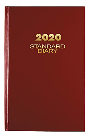 AT-A-GLANCE® Standard Diary Daily Planner, 7-3/4" x 12", Red, January To December 2020, SD37613