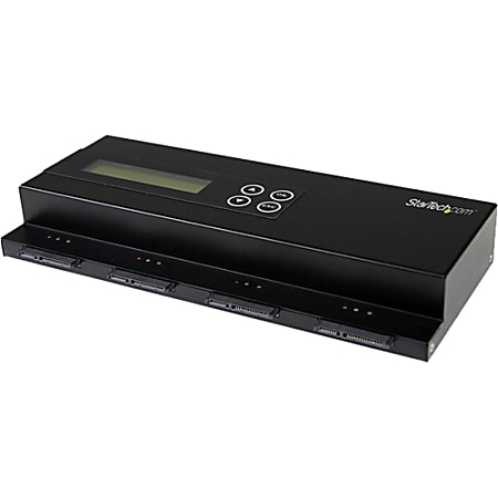 StarTech.com Standalone 1:3 SATA 2.5 / 3.5" Hard Drive Duplicator and Eraser w/ Daisy Chaining - Standalone - TAA Compliant - 1 x Source Drive(s) Supported - 3 x Destination Drive(s) Supported - Serial ATA Drive Interface