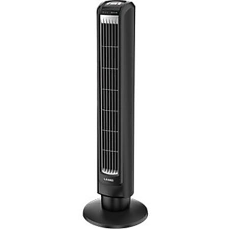 Lasko 32" Oscillating Tower Fan with Remote Control - 3 Speed - Oscillating, Carrying Handle, Quiet, Timer - 32" Height x 10" Width - Metal, Resin