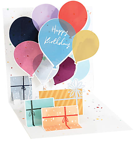 Up With Paper Summer Pop-Up Card With Envelope, Half Fold, 5-1/4" x 5-1/4", Age Specific Birthday