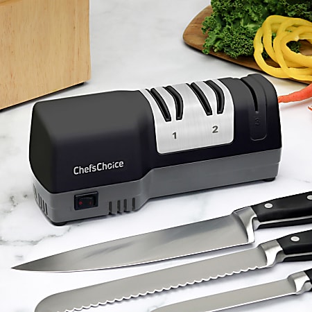 Edgecraft Chefs Choice 3 Stage Professional Electric Knife Sharpener  Brushed - Office Depot
