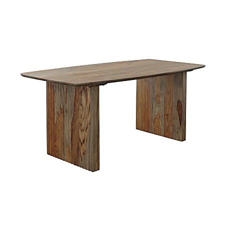 Coast to Coast Charlie Mid-Century Sheesham Rectangle Dining Table, 31”H x 69"W x 35"D, Waverly Light Sheesham