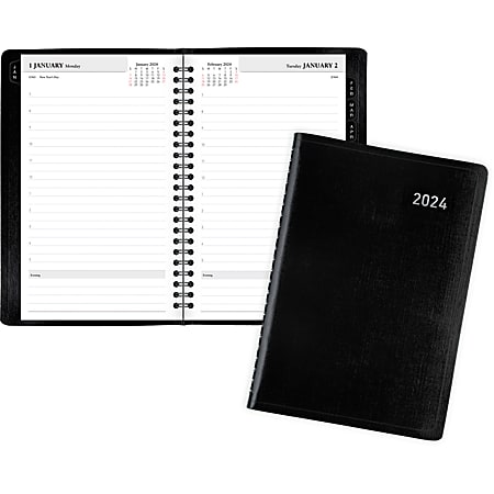 2024 Diary - 2024 Daily Planner, Jan 2024-Dec 2024, Appointment Book 5.75  x 8.25, Daily Planner with Tabs, Pen Loop, Bookmarks, Inner Pocket