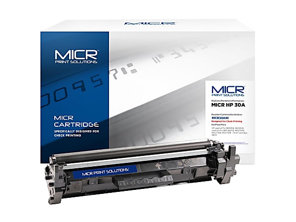 MICR Print Solutions Remanufactured Black MICR Toner Cartridge Replacement For HP 30A, MCR30AM