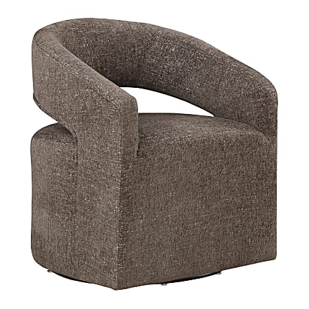 Office Star Devin Fabric Swivel Accent Chair, 32-1/2”H x 27-1/2”W x 26”D, Charcoal