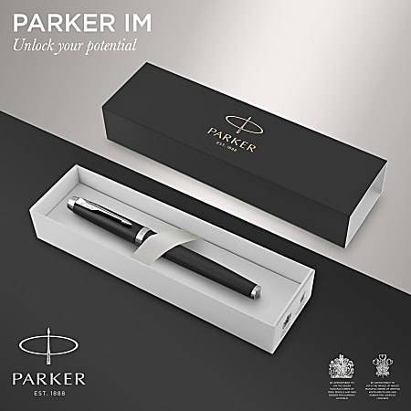 Parker IM Rollerball Pen Fine Point 0.5 mm Matte BlackChrome Barrel Black  Ink - Office Depot