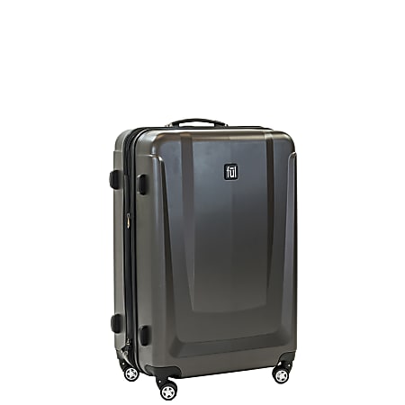 ful Load Rider ABS Expandable Upright Rolling Suitcase, 25"H x 17 3/8"W x 10 13/16"D, Charcoal
