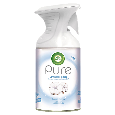Airwick Pure Air Freshener Spray, 5.5 Oz, Sunset Cotton Scent, Pack Of 6