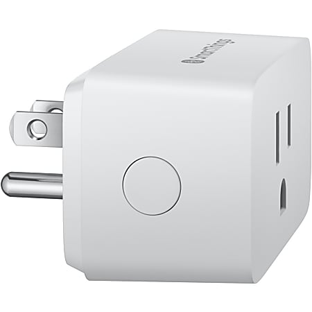 Samsung SmartThings Wifi Smart Plug - 1 x AC Power - 120 V AC / 15 A - Google Assistant, Alexa, Bixby Supported - White