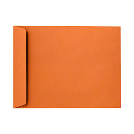 LUX Open-End 10" x 13" Envelopes, Peel & Press Closure, Mandarin Orange, Pack Of 250