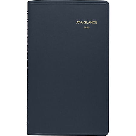 2025 AT-A-GLANCE® Weekly Appointment Book Planner, 5" x 8", Navy, January To December, 7007520