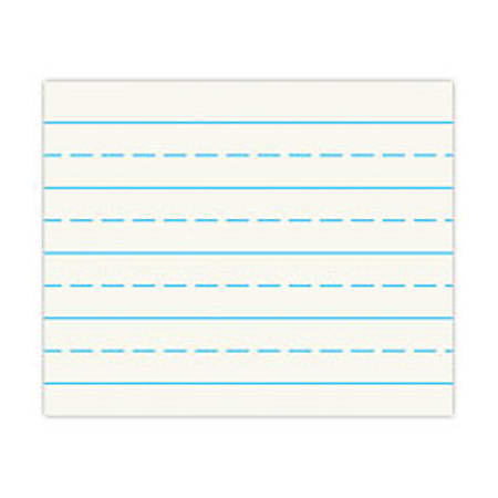FORAY® Stock Ruled Newsprint Paper, 3/4" Heading, 1/2" Ruling, 1/4" Midline, 11" x 8 1/2", Pack Of 500 Sheets