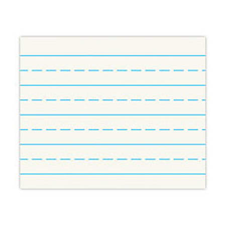 FORAY® Stock Ruled Newsprint Paper, 3/4" Heading, 1/2" Ruling, 1/4" Midline, 11" x 8 1/2", Pack Of 500 Sheets