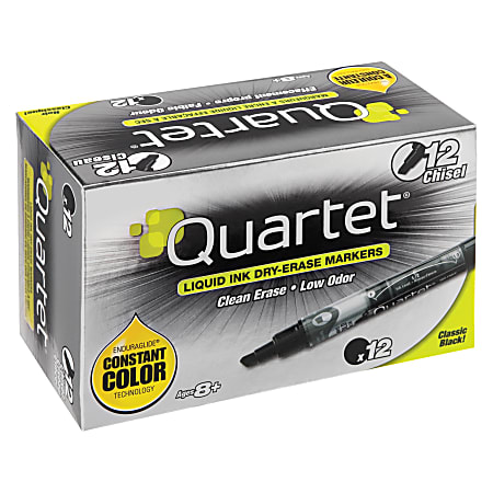  Quartet Dry Erase Markers, Chisel Point, Low Odor
