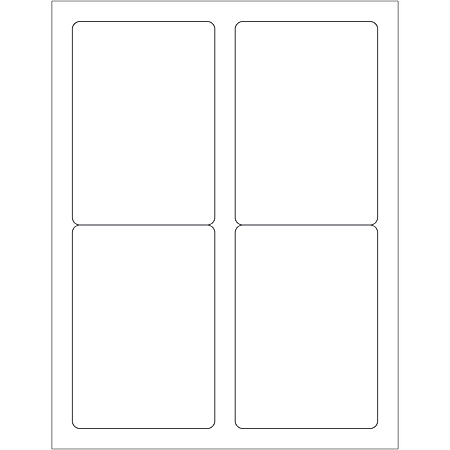 Office Depot® Brand Removable Rectangular Laser Labels, LL263, 3 1/2" x 5", White, Case Of 400