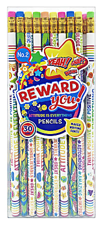 Cra-Z-Art Pencils, Assorted Reward Designs, Pack Of 30 Pencils