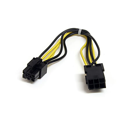 StarTech.com 8in 6 pin PCI Express Power Extension Cable - Extend the reach of a PCI Express video card power supply connection