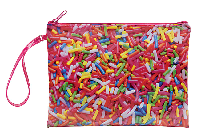 Office Depot® Brand Desserts Pencil Pouch, 9 3/4"H x 7 1/2"W x 7/16"D, Sprinkle