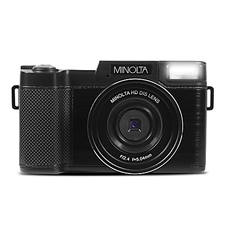 Minolta MND30 30-Megapixel/2.7K Quad HD 4x Zoom Camera With Digital Lens, Black