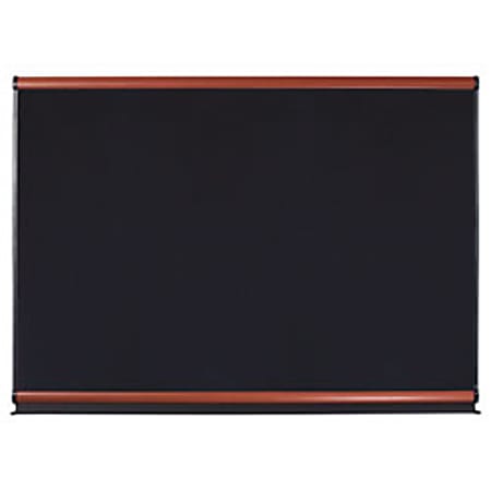 Quartet® Connectables® Black Embossed Foam Bulletin Board, 48" x 72", Mahogany Frame
