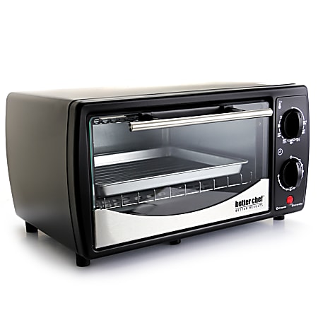 Better Chef Toaster Oven With Broiler, 9 L, Black/Stainless Steel