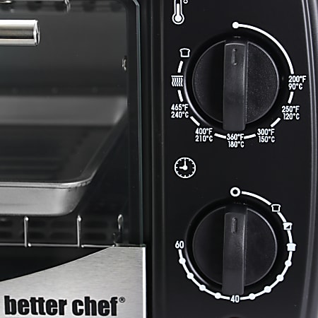 Better Chef Toaster Oven With Broiler 9 L BlackStainless Steel ODP Business Solutions