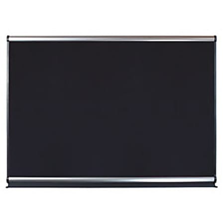Quartet® Connectables® Black Embossed Foam Bulletin Board, 48" x 72", Aluminum Frame