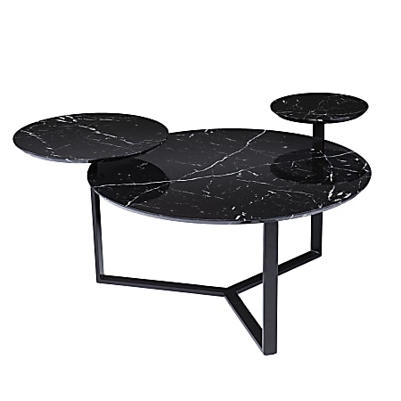 SEI Saxelby Faux Marble Cocktail Table, 20-1/4&quot;H x