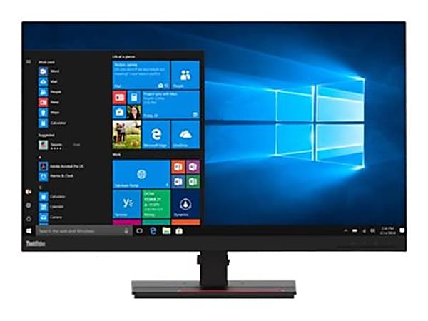 Lenovo ThinkVision T27h-20 27" Class WQHD LCD Monitor - 16:9 - Raven Black - 27" Viewable - In-plane Switching (IPS) Technology - WLED Backlight - 2560 x 1440 - 16.7 Million Colors - 350 Nit Typical - 4 ms - 60 Hz Refresh Rate - HDMI - DisplayPort