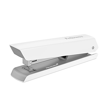 Fellowes® LX820™ Classic Full-Size Desktop Stapler, with Anti-microbial Technology, 20-Sheet Capacity, White