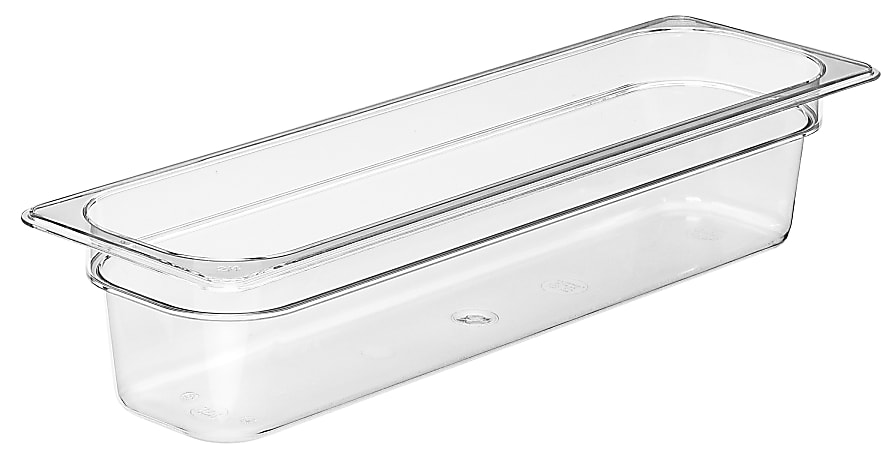 Cambro Camwear 1/2 x 4" Long Food Pans, Clear, Set Of 6 Pans