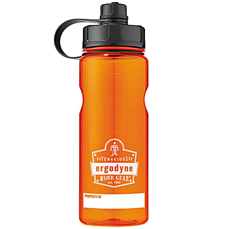 Ergodyne Chill-Its® 5151 Wide Mouth Water Bottle, 34 Oz, Orange