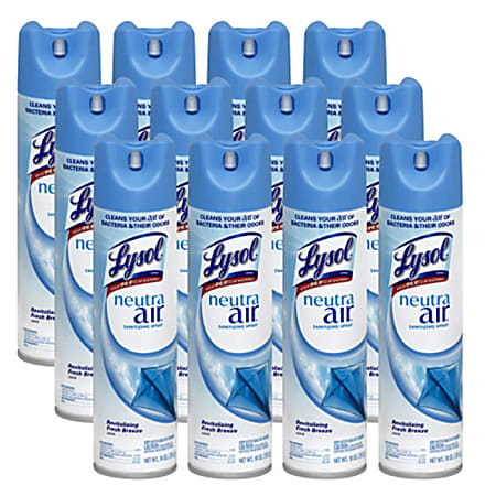 Lysol® Neutra Air Sprays, Revitalizing Fresh Breeze, 10 Oz, Carton Of 12