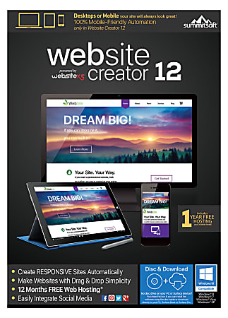 Summitsoft® Website Creator 12, Disc