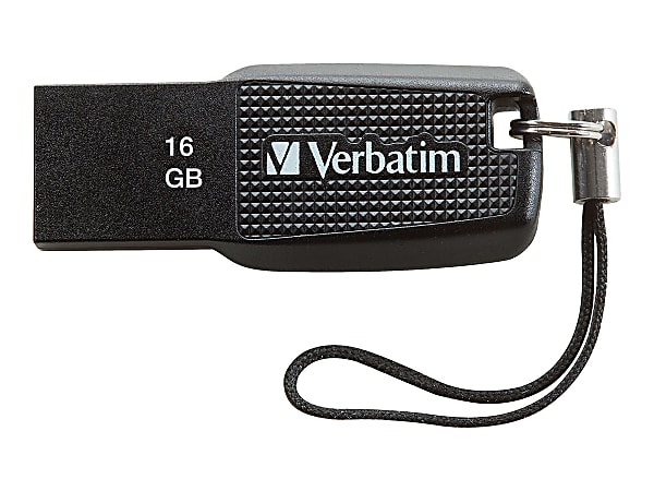 Verbatim 16GB Ergo USB Flash Drive - Black - 16GB - Black