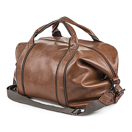 Toile Iconographe Duffle Bag With Leather Detailing for Man in Fondantblack