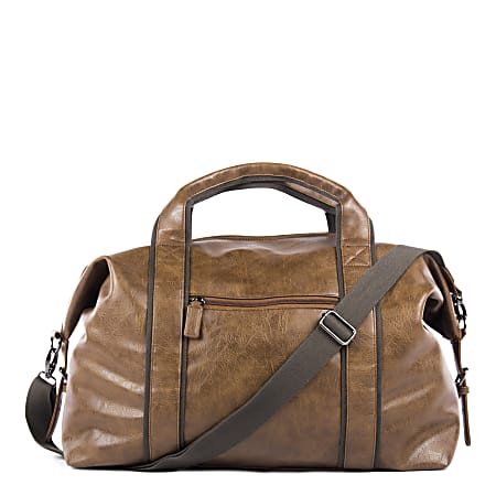 Bugatti Valentino Vegan Leather Duffel Bag 11 34 H x 16 W x 8 12 D