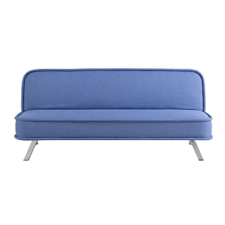 Lifestyle Solutions Turlock Convertible Futon, 66.1"W x 33.1"D x 29"H, Blue